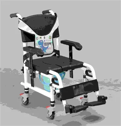 Silla de ruedas para niños con inodoro